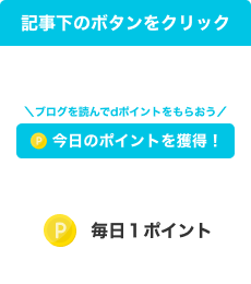 記事下のボタンをクリック、毎日1ポイント